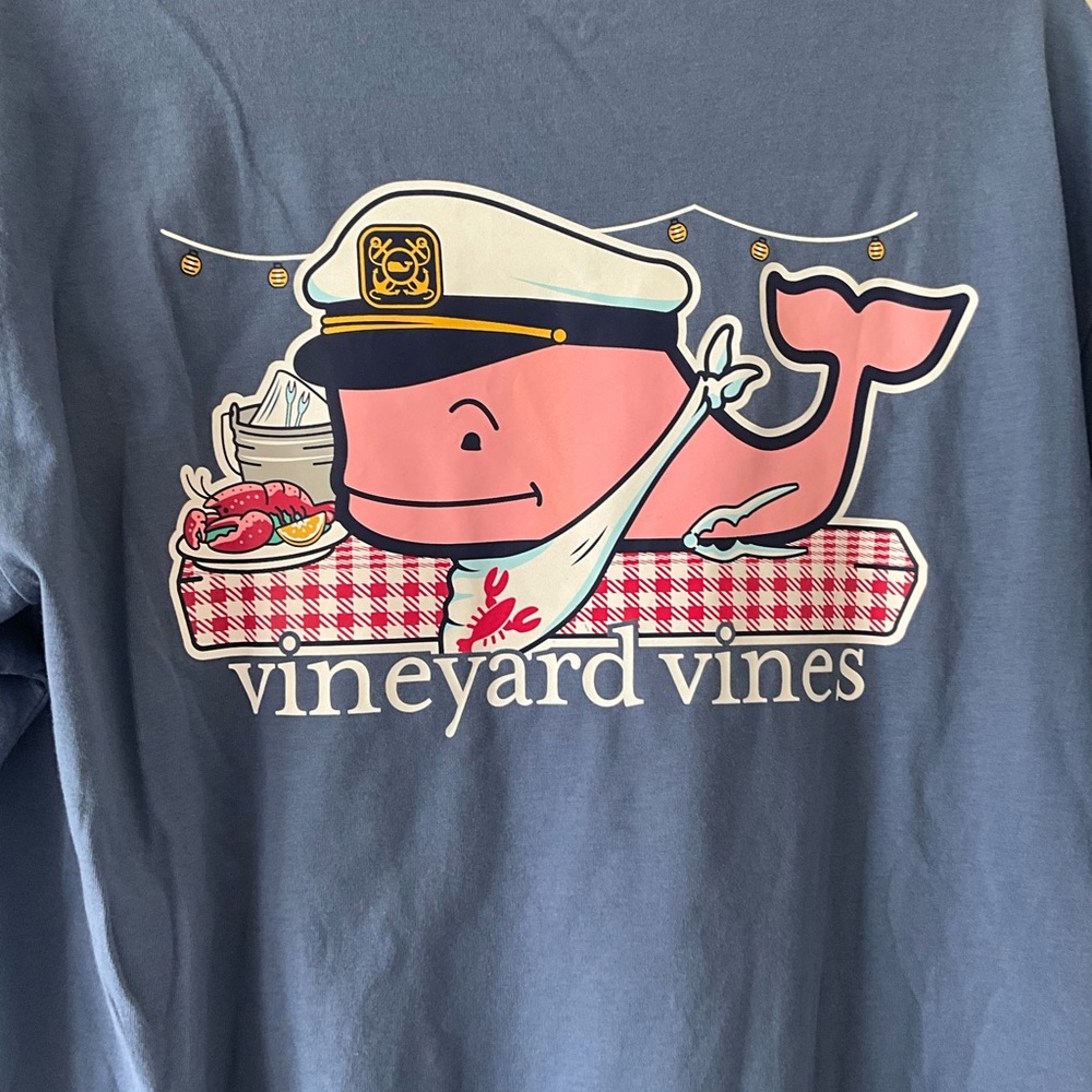 Vineyard Vines Blue Lobsterbake Graphic Tee M NWT